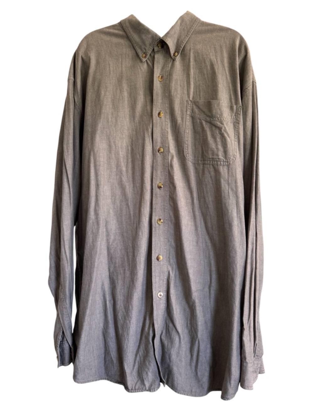 L.L. Bean Men's Long Sleeve Button-Down Shirt - Gray